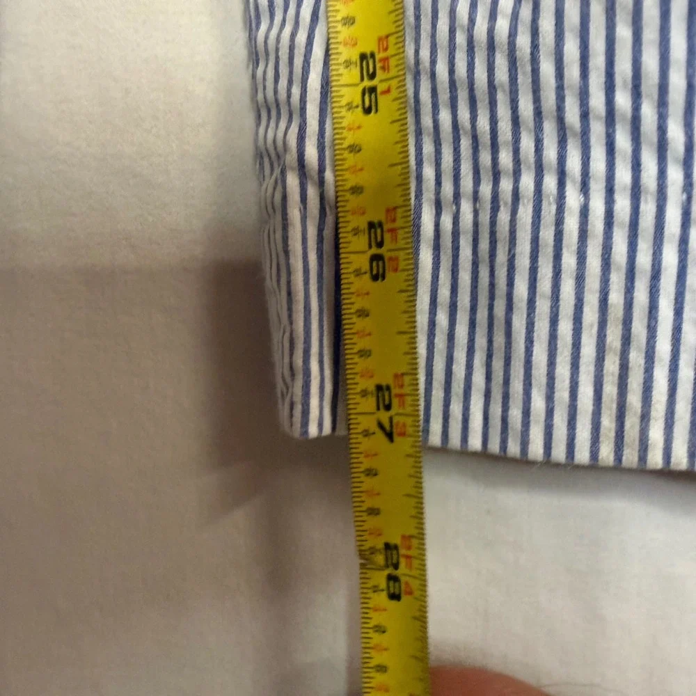 Britches by Samtex Mens Blue White Seersucker Striped Pants 34x30 Cotton Blend - Picture 3 of 8